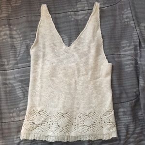 Brandy Melville Crochet Cropped Tank